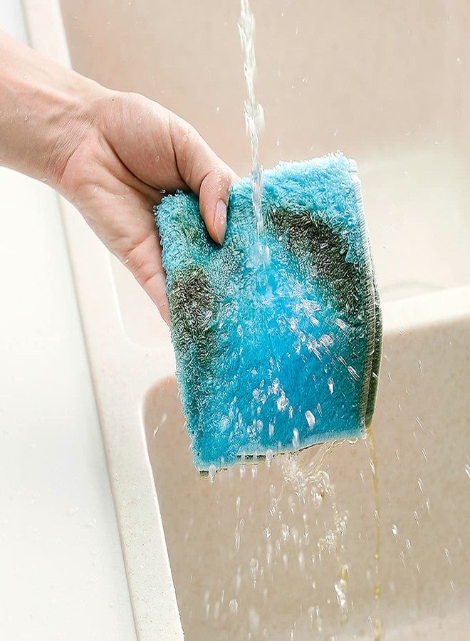 وولبين مناشف تنظيف المطبخ من الألياف الدقيقة من وولبين (5 قطع، 23 × 18 سم) متعددة الألوان | فائقة الامتصاص، لا تترك وبرًا أو خطوطًا، متعددة الاستخدامات لتنظيف السيارة والنوافذ والفولاذ المقاوم للصدأ وأدوات المائدة الفضية. مصنوعة من ألياف الخيزران. - Image 4